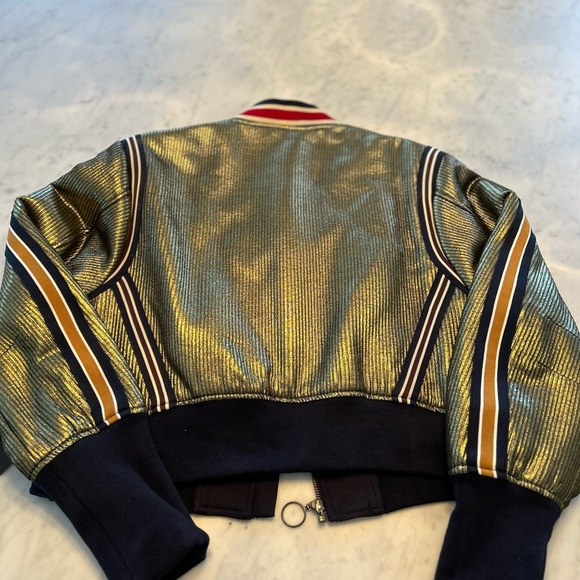 BCBG gold bomber jacket size Large - Picture 2 of 3